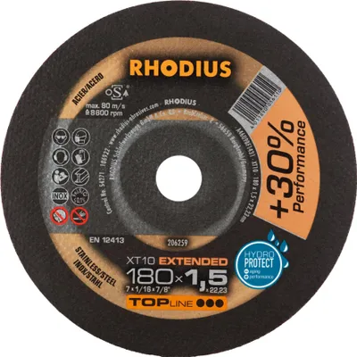 Produktbild von Rhodius Trennscheibe XT 10 180x1,5x22,23mm Edelstahl Topline - 206259