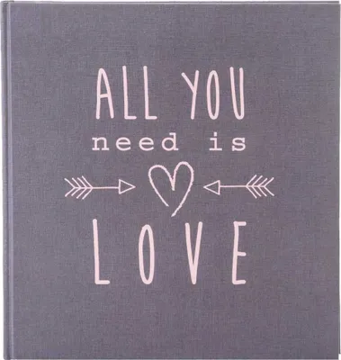 Produktbild von Goldbuch ALL YOU need is LOVE grau 30x31 60 weiße Seiten 27085