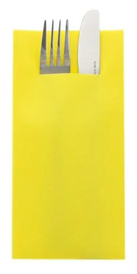Produktbild von Sovie HORECA Besteckserviette Gelb aus Linclass® Airlaid 40 x 40 cm, 100 Stück
