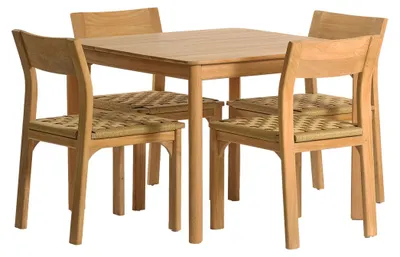 Produktbild von Gartenmöbel für 4 Personen aus massivem Teakholz