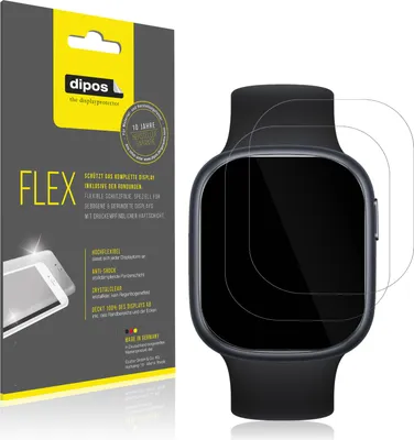 Produktbild von 2x Schutzfolie für Rollme S1 Smartwatch Folie, 100% Displayabdeckung, dipos Flex