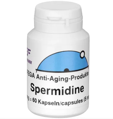 Produktbild von 300 mg Spermidin in 60 Kapseln zu je 5 mg - Günstigster Preis pro mg im gesamten Internet