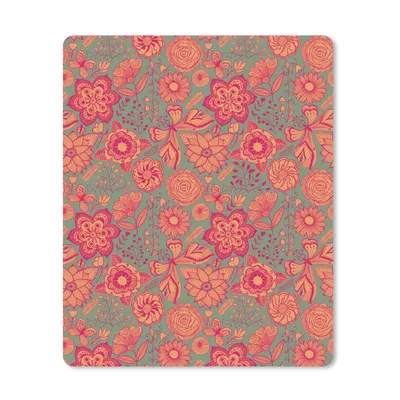 Produktbild von MuchoWow® Mauspad Mousepad Schmetterlinge - Muster - Frühling - Bohème 19x23 cm - Mousepads - Maus Mat - Pad - Mausunterlage - Mauspads - Spielen