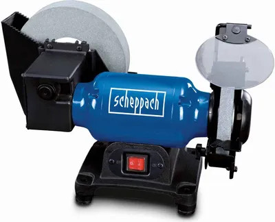 Produktbild von Scheppach Doppelschleifer BG200 | 230V 550W - Ø200 mm Stein | K36 / K60 | Funkenschutz | Werkstückauflage & Schleifsteinabrichter | Wasserbehälter