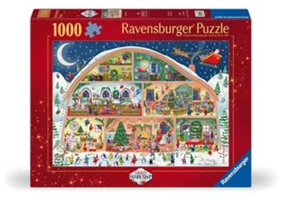 Productafbeelding van Ravensburger puzzel Head it's nearly Christmas 1000 stukjes kerst.