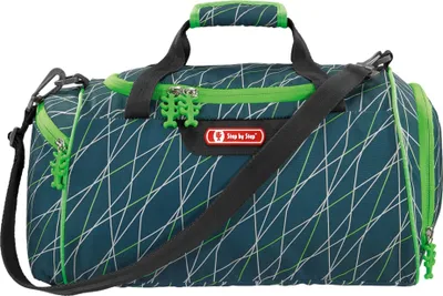 A studio shot of a duffel bag.