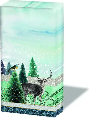 Produktbild von Weihnachten - Taschentücher 21,5 x 22 cm – 4-lagig – 10 Stück pro
