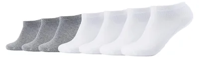 Produktbild von Camano Herren 3003 Ca-soft 7 Paar Sneakersocken, Weiß-Grau, 39-42 EU