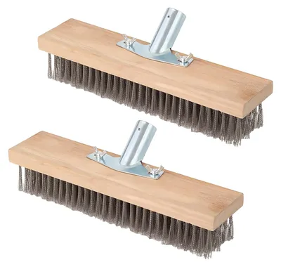 Image de 2 brosses en fil de fer pour le désherbage, longueur 30 cm