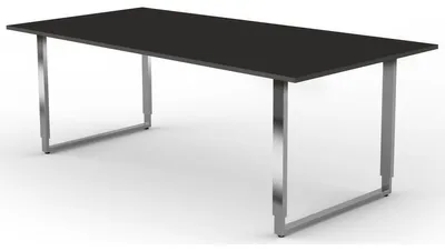 Zdjęcie produktu dla Biurko Aveto z ręczną regulacją wysokości, antracyt, wymiary blatu: 200 x 100 cm