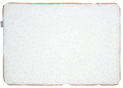 Produktbild von Flachkissen Jeanne - 60 x 40 cm - Weiß mit Punkten oder | by SEVIRA KIDS