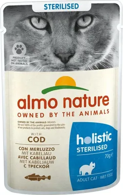 Produktbild von Almo Nature 5290, Adult, jede Rasse, Kabeljau, 70 g, Ohne künstliche Farbstoffe