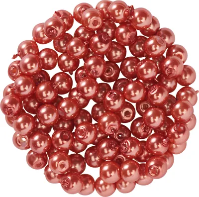 Produktbild von Glaswachsperlen,  Ø 4 mm, 100 Stück Dunkelorange
