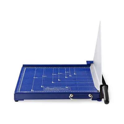 Immagine prodotto di Distruggidocumenti | Dimensione massima di taglio: 297 x 420 mm | Tipo di coltello: Metallo | Metallo | Blu / Nero Dimensioni di taglio: 297 x 420 mm | Tipo di lama: Metallo | Metallo | Blu / Nero