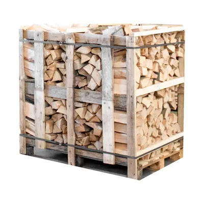 Produktbild von Halbe Palette kammergetrocknetes gespalten Buchen Brennholz 25 cm