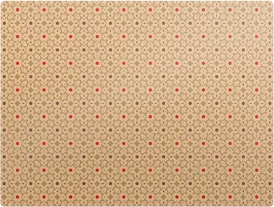 Produktbild von Retro-Blumenmuster – Bodenschutzmatte – Stuhlunterlage 120x90 cm – Rutschfest – Hartbodenmatte
