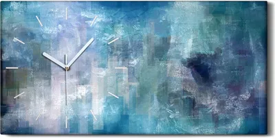 Produktbild von Wandbild Leinwand Bilder Wanduhr Geräuschlos 60x30 Malerei Abstrakte Kunst - weiße Hände