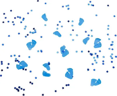 Produktbild von Oblique Unique Konfetti Baby Füßchen Deko Geburt Taufe Junge 15g - blau
