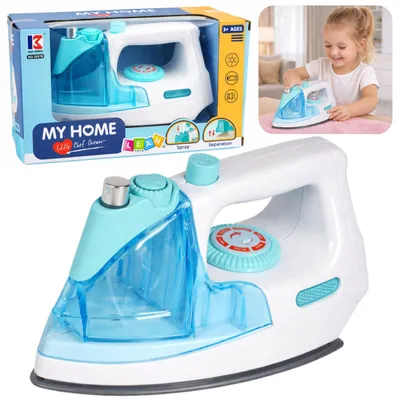 Immagine prodotto di Ferro da stiro per bambini, getto d'acqua, suono leggero, blu