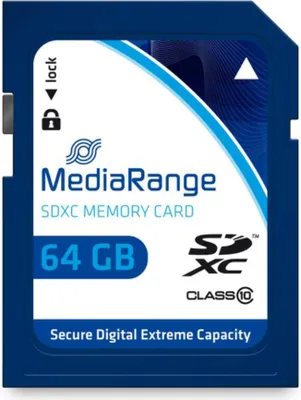 Produktbild von MediaRange SD Card 64GB SDXC CL.10