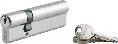 Image de Cylindre de serrure double entrée Ecopro, 30x70mm, aluminium, anti-arrachement, 3 clés, nickel - SP