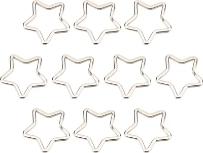 Zdjęcie produktu dla 10szt Metalowy łańcuszek na klucze Haczyk na klucze Złącze DIY Narzędzie do tworzenia biżuterii Torebka Dekoracja Gwiazda