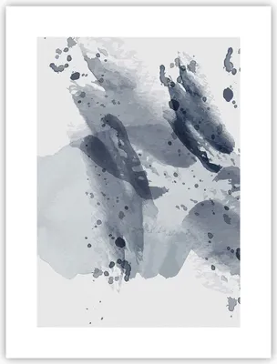 Produktbild von Poster - Poster ohne Rahmen - Abstraktion Blau Minimalismus - 30x40 cm - Wand Bild - Wanddeko - Wandbilder - Kunstposter - Wandposter - Bilder - Kunstdruck - Wanddekoration - P2XPA30x40-4941