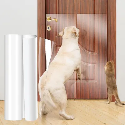 Produktbild von Katzen Kratzschutz – 5m x 45cm Transparentes Selbstklebendes Kratzschutz für Möbel, Wand und Tür – Schützt vor Kratzern