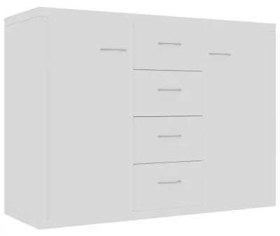 Obrázek produktu pro Komoda bílá, rozměry 88x30x65 cm, s úložným prostorem, vhodná do obývacího pokoje i ložnice