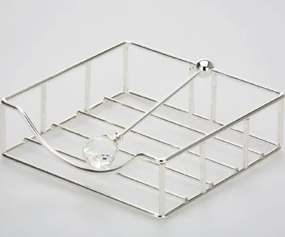 Produktbild von Serviettenhalter quadratisch 19,0 x 19,0 cm Höhe 6,0 cm vernickelt Anlaufgeschützt