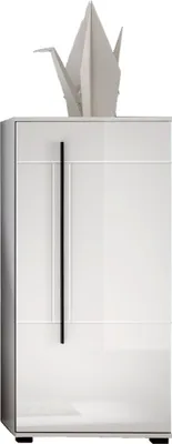 Produktbild von Kommode COLORADO-61 in weiß Hochglanz mit einer Tür BxHxT: 60x126x37cm