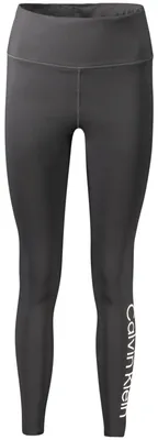 Produktbild von Schwarze Damen-Leggings mit hohem Bund und Logo aus recyceltem Material