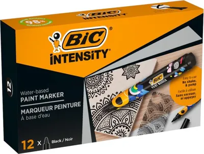 Produktbild von BIC Intensity Marker 12 Stück(e) Rundspitze Schwarz