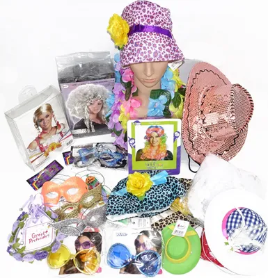 Produktbild von Fotobox Requisiten für Geburtstag, Hochzeit, Karneval, Jugendweihe, Junggesellinnenabschied, Motto-Partys usw. (24-tlg.)