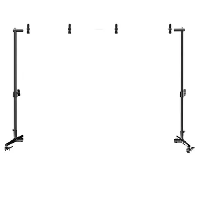 Zdjęcie produktu dla Stojak na tło, regulowany rozmiar, przenośny na kółkach, 200x300cm, biały
