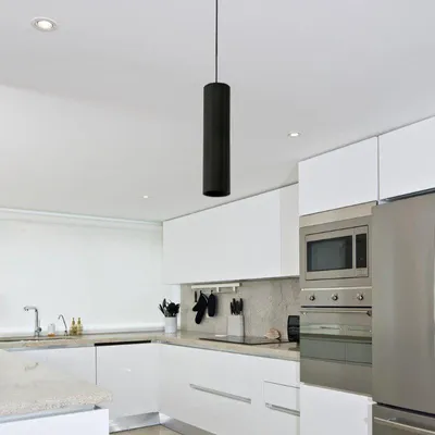 Produktbild von Pendelleuchte GU10 IP20 30cm SCHWARZ