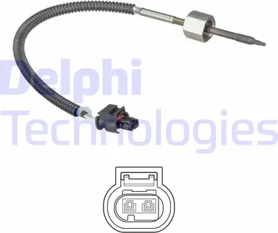 Produktbild von DELPHI TS30266 Abgastemperatursensor passend für MERCEDES-BENZ E-Klasse Limousine (W211) 215mm