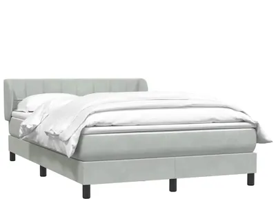 Immagine prodotto di vidaXL Letto a molle con materasso grigio chiaro 160x220 cm in velluto