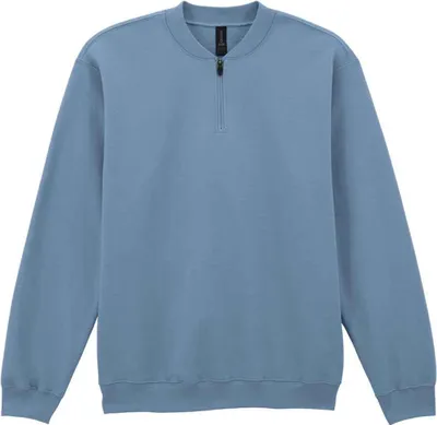 Immagine prodotto di Gildan - Felpa per uomo/donna unisex, con zip corta, peso medio PC7842 (XXL) (Stone Blue)
