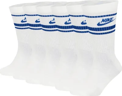 Produktbild von NIKE Uni 6er Pack Sportsocken - Everyday Essential Stripe, einfarbig Weiß/Blau 46-50