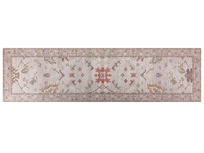 Produktbild von BELIANI Teppich Beige Baumwolle 80 x 300 cm Flur Küche Langer Läufer