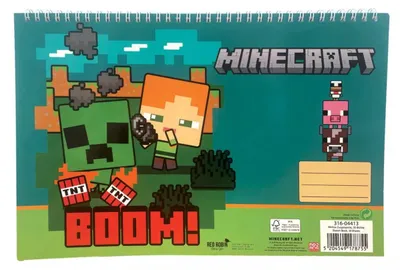 Obrázek produktu pro Minecraft, blok A4, skicák se spirálou, 30 listů