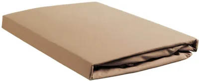 Produktbild von Ambiante Renforcé-Spannbettlaken für 35cm hohe Matratzen Baumwolle Uni Farbe Khaki Größe 90x220