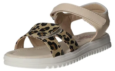 Produktbild von girlZ onlY Kinder-Mädchen-Sandalette Beige-Schwarz-Weiß, Farbe:beige/schlamm, EU Größe:32