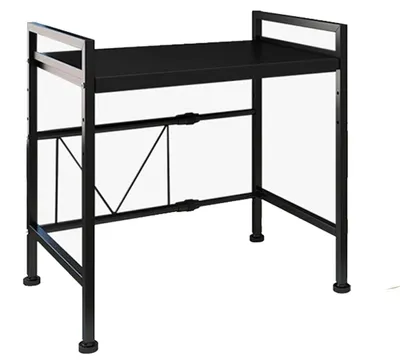 Imagen del producto de Estante para microondas, de 2 niveles, ajustable de 40 a 64 cm, extensible, de acero, color