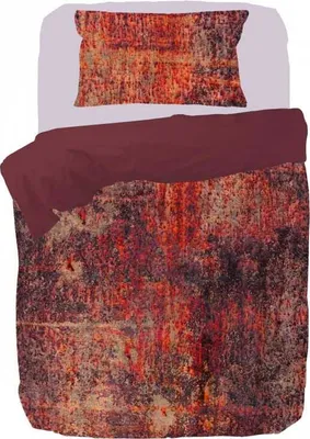 Produktbild von Kayori Baumwoll Bettwäsche-Garnitur Awaji Farbe Rot Größe 135x200+80x80