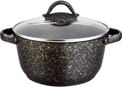 Produktbild von Kochtopf mit Granitbeschichtung, Keramikbeschichtung, Ø 24 cm, Gold Design