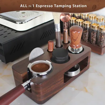 Multifunktionale Espresso-Tamping-Station und rutschfester Tamper-Halter