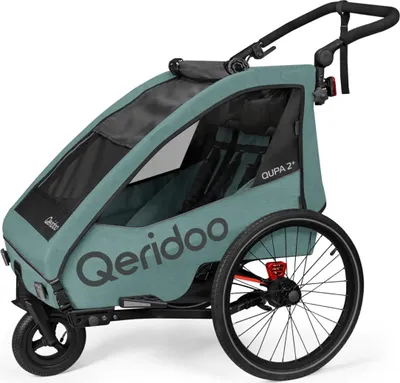 Produktbild von Qeridoo Fahrradanhänger Qupa 2 Plus Mineral Blue