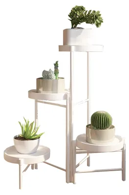 Produktbild von Pflanzenst?nder Blumenst?nder Metall Wei?/Grš¹n